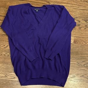 Gap purple cotton cashmere v-neck sweater. Women’s large.